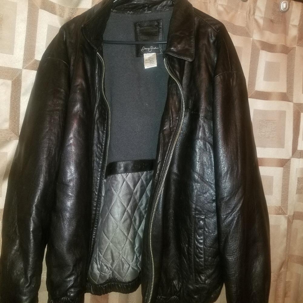 100% Leather Bomber with lining